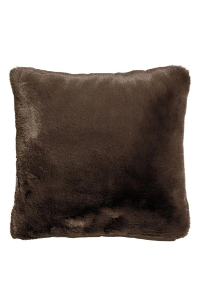 Unhide Squish Accent Pillow In Chocolate Hare