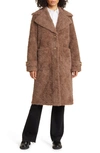 SAM EDELMAN FAUX SHEARLING LONGLINE COAT