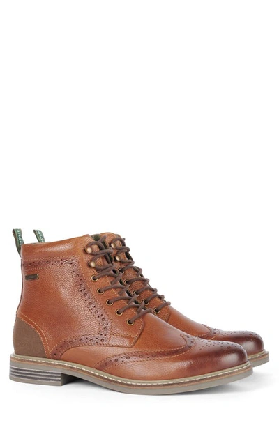 Barbour Seaton Wingtip Boot In Almond