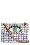 Kurt Geiger Mini Kensington Embroidered Eye Crossbody In Open White
