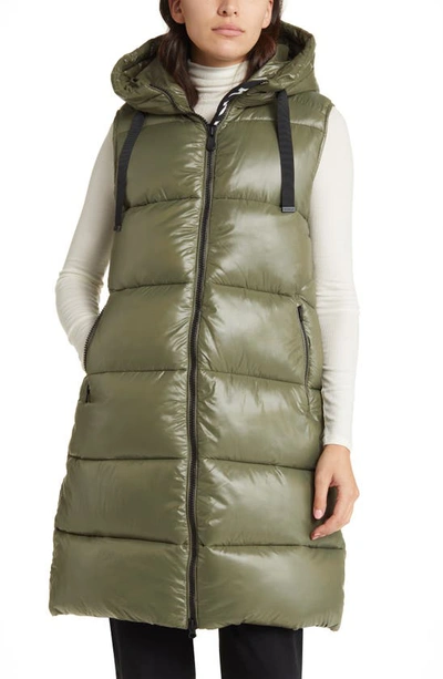 Save The Duck Iria Quilted Nylon Hooded Vest In Grey