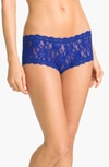 Hanky Panky Signature Lace Boyshorts In Cobalt