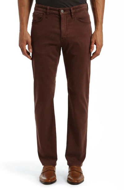 34 Heritage Courage Straight Leg Stretch Five-pocket Pants In Mahogany Twill