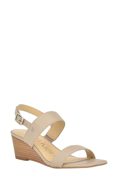 Calvin Klein Kayor Wedge Sandal In Taupe