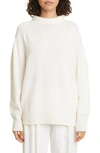 Loulou Studio Ratino Rolled Neck Wool & Cashmere Sweater In Ivory