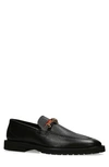 Kurt Geiger Ali Eagle Head Embellished Leather Loafers In Black