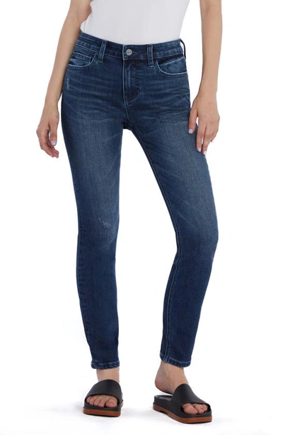 Hint Of Blu Vera Mid Rise Skinny Jeans In Cycle Blue