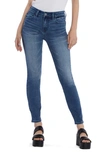 Hint Of Blu Vera Mid Rise Skinny Jeans In Spin Blue