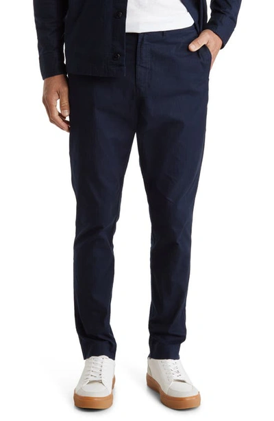 Good Man Brand Herringbone Cotton Twill Trousers In Sky Captain