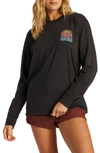 Billabong Adventure Division Long Sleeve Cotton Graphic T-shirt In Black Sands