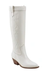 Marc Fisher Edania Pointed Toe Knee High Boot In Ivory 150