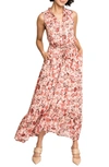 Gibsonlook Lindsey Floral Ruffle Maxi Dress In Multi Pink Floral