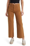 Ag Saige High Waist Ankle Wide Leg Jeans In Caramel