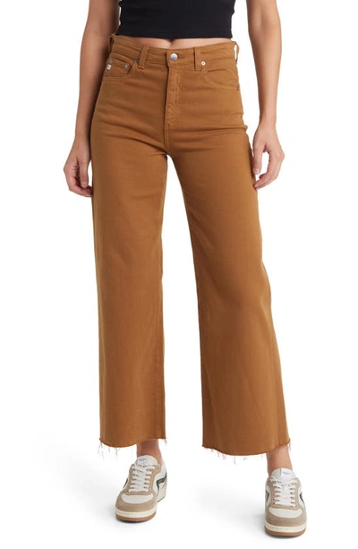 Ag Saige High Waist Ankle Wide Leg Jeans In Caramel