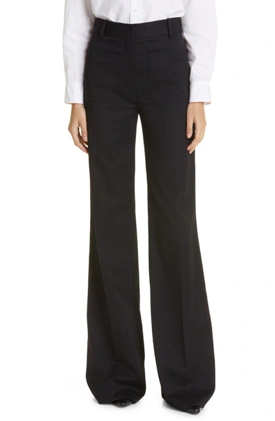 Nili Lotan Christophe Wide-leg Wool Trousers In Black