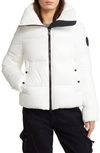 Save The Duck Logo-patch Puffer Jacket In White