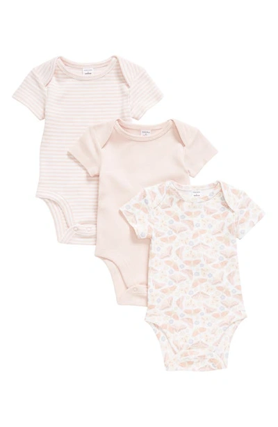 Nordstrom Babies' Assorted 3-pack Bodysuits In Butterfly Pack
