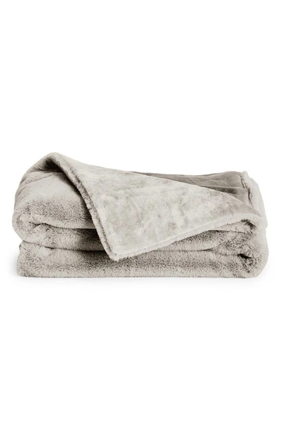 Unhide Lil' Marsh X-small Plush Blanket In Greige Goose