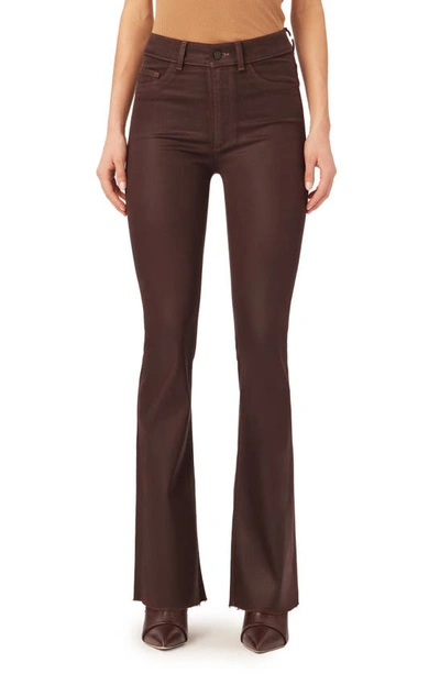 Dl1961 Bridget Bootcut High Rise Instasculpt Crop Jeans In Chocolate