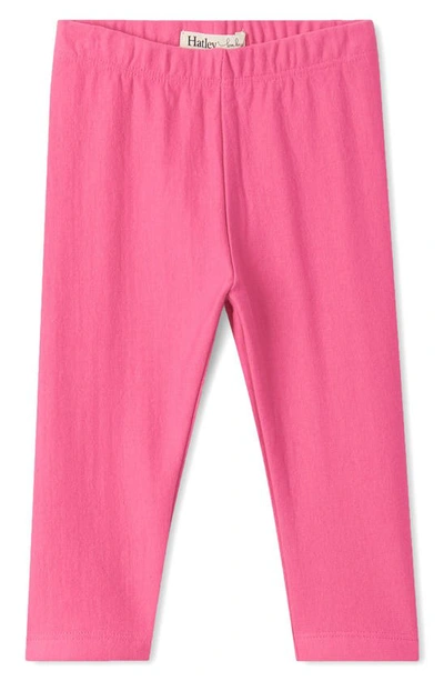 Hatley Babies' Solid Stretch Cotton Leggings In Pink