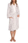 Pj Salvage Luxe Plush Faux Fur Trim Robe In Ivory