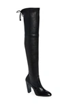 Stuart Weitzman Thigh-high Boots In Black Nappa Leather
