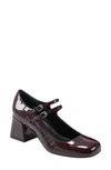 Marc Fisher Ltd Women's Nillie 55mm Leather Double-strap Block-heel Pumps In Dark Red