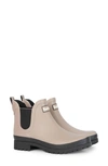 Barbour Mallow Wellington Chelsea Boot In Light Trench/ Black