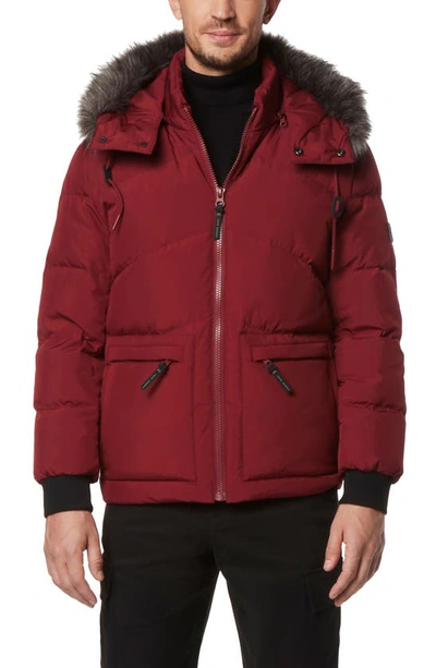 Andrew Marc Gramercy Water Resistant Parka In Garnet