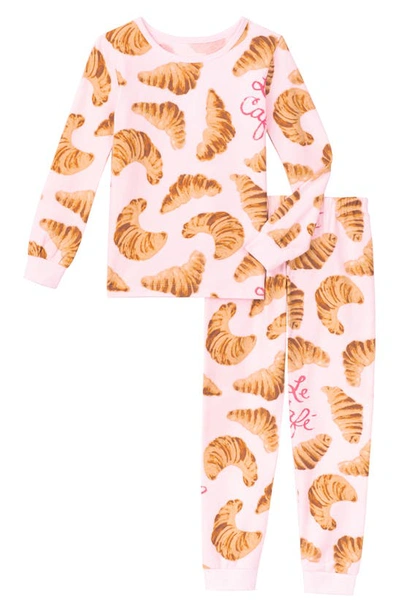 Bedhead Pajamas Kids' Print Fitted Organic Cotton Jersey Two-piece Pajamas In Le Cafe