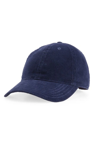 Madewell Corduroy Baseball Cap In Fresh Blueberry