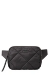 Mz Wallace Madison Quilted Belt Bag In Black
