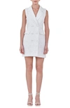 Endless Rose Women's Laced Sleeveless Blazer Mini Dress In White