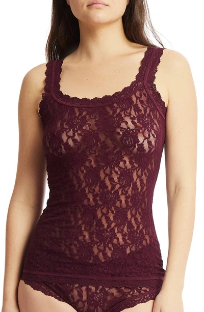 Hanky Panky Lace Camisole In Dried Cherry