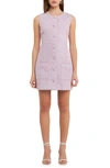Endless Rose Women's Tweed Sleeveless Shift Dress In Lilac
