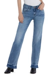 Hint Of Blu Mid Rise Boyfriend Jeans In Print Blue