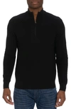 Robert Graham Men's Reisman Quarter-zip Pullover Sweater In Black