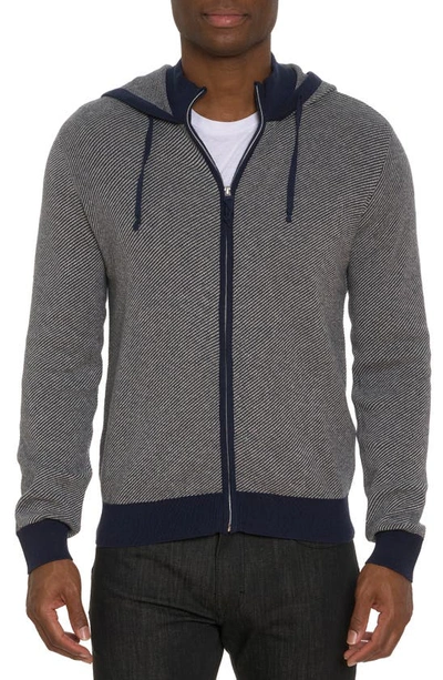 Robert Graham Men's Dante Cotton-cashmere Full-zip Sweater In Navy