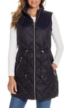 Gallery Diamond Quilted Puffer Vest In Black