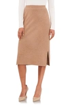 Vince Camuto Jersey Pencil Skirt In Dark Latte Heather
