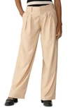 Sanctuary Gab Pleated Wide Leg Pants In Roasted Ca