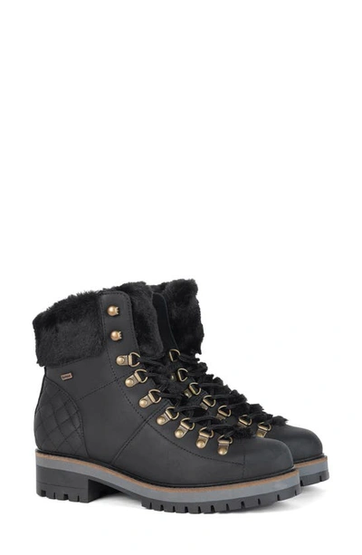 Barbour Holly Faux Fur Lined Boot In Black