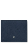 Montblanc Sartorial Leather Wallet In Ink Blue