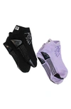 AREBESK FEATHER ASSORTED 2-PACK GRIP ANKLE SOCKS