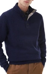 Barbour Wool Buttoned Sweater In Ny91navy