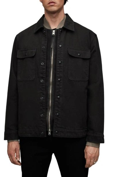Allsaints Carlton Denim Jacket In Black
