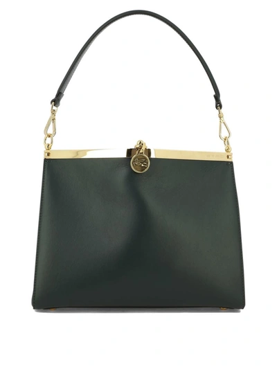 Etro Vela Leather Shoulder Bag In Black