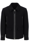 TOM FORD TOM FORD ZIP-UP WOOL PEACOAT