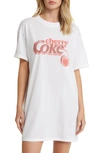 Bp. Retro Graphic Short Sleeve Sleep Shirt In White Cherry Coke