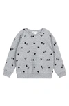 MILES THE LABEL BOXING GLOVES PRINT HEATHERED FRENCH TERRY SWEATSHIRT